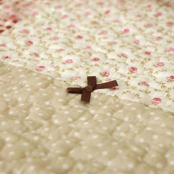 Planet Gates 1 Pcs Winter Sofa Cover Cotton Green Floral Printed Hand Patchwork Quilting Sofa Mat Slip-resistant Home Sofa Towel Home Textile