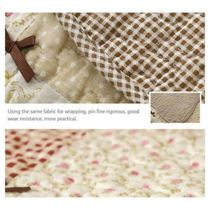 Planet Gates 1 Pcs Winter Sofa Cover Cotton Green Floral Printed Hand Patchwork Quilting Sofa Mat Slip-resistant Home Sofa Towel Home Textile