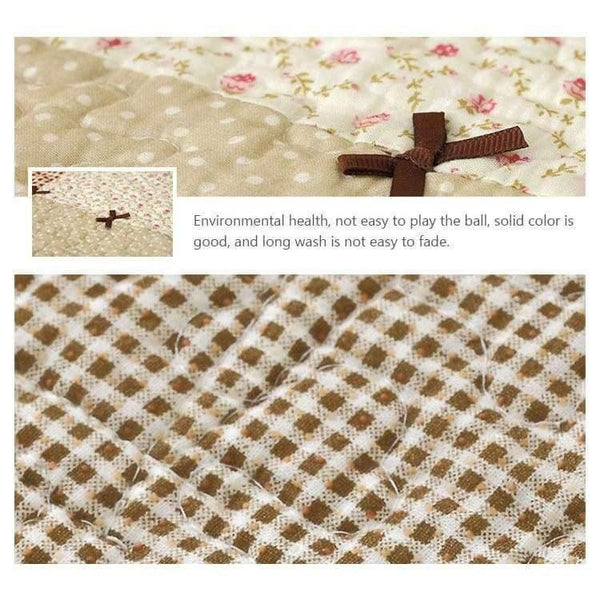 Planet Gates 1 Pcs Winter Sofa Cover Cotton Green Floral Printed Hand Patchwork Quilting Sofa Mat Slip-resistant Home Sofa Towel Home Textile