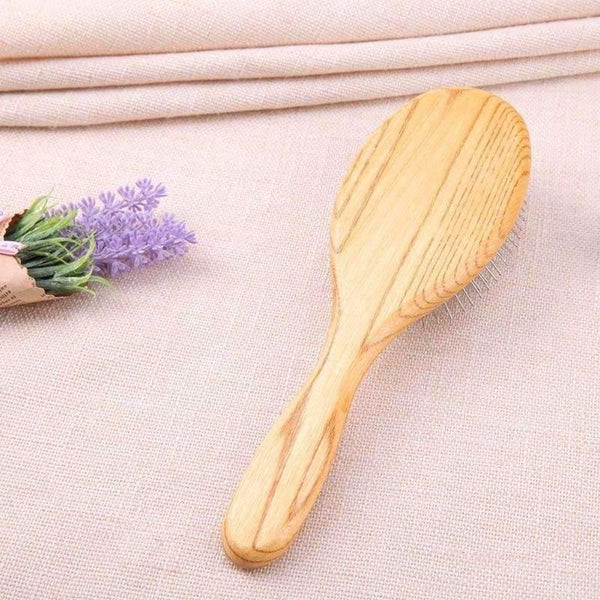 Planet Gates 1 Pcs Wood Oval Anti-static Hair Brush Comb Improve Hair Growth Scalp Massage Comb for All Types of Hair Hair Care Styling Tool