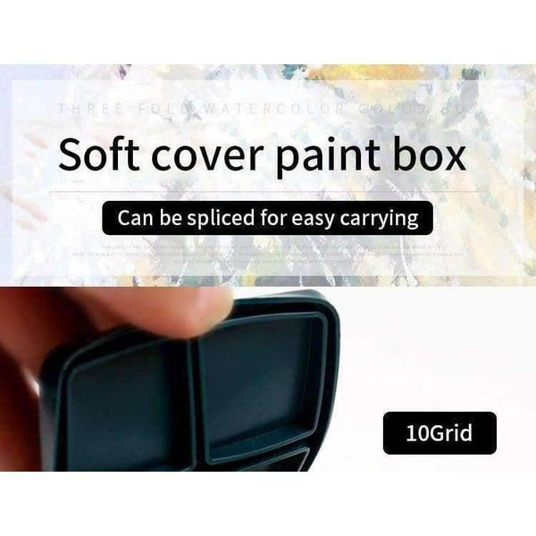 Planet Gates 1 Piece 10/24/36/48Grid Soft Cover Paint Palette Watercolor Painting Palette Professional Art Plastic Palette Art Supplies