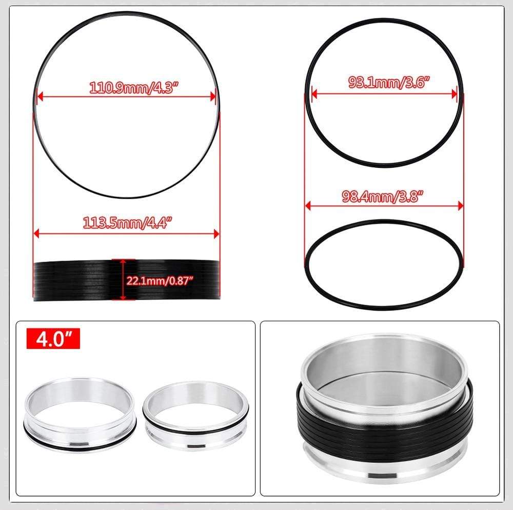 Planet Gates 1 Piece 2.0" 2.5" 3.0" 3.5" 4.0" Clamp System Assembly Exhaust V-band Clamp Quick Release For OD Exhaust/Intercooler Pipe/Turbo