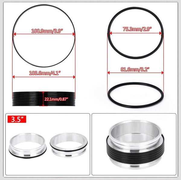 Planet Gates 1 Piece 2.0" 2.5" 3.0" 3.5" 4.0" Clamp System Assembly Exhaust V-band Clamp Quick Release For OD Exhaust/Intercooler Pipe/Turbo