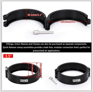 Planet Gates 1 Piece 2.0" 2.5" 3.0" 3.5" 4.0" Clamp System Assembly Exhaust V-band Clamp Quick Release For OD Exhaust/Intercooler Pipe/Turbo
