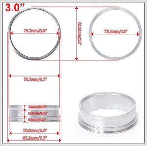 Planet Gates 1 Piece 2.0" 2.5" 3.0" 3.5" 4.0" Clamp System Assembly Exhaust V-band Clamp Quick Release For OD Exhaust/Intercooler Pipe/Turbo