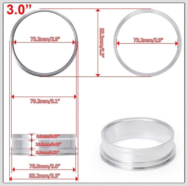 Planet Gates 1 Piece 2.0" 2.5" 3.0" 3.5" 4.0" Clamp System Assembly Exhaust V-band Clamp Quick Release For OD Exhaust/Intercooler Pipe/Turbo