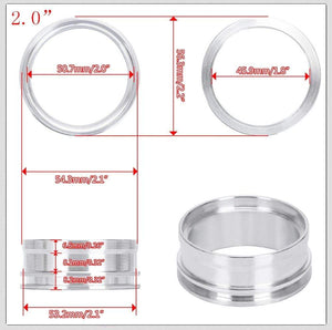 Planet Gates 1 Piece 2.0" 2.5" 3.0" 3.5" 4.0" Clamp System Assembly Exhaust V-band Clamp Quick Release For OD Exhaust/Intercooler Pipe/Turbo