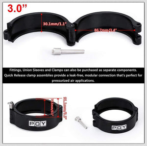 Planet Gates 1 Piece 2.0" 2.5" 3.0" 3.5" 4.0" Clamp System Assembly Exhaust V-band Clamp Quick Release For OD Exhaust/Intercooler Pipe/Turbo
