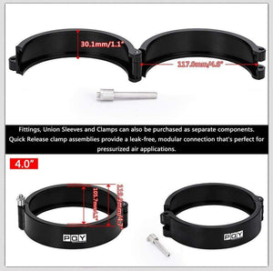 Planet Gates 1 Piece 2.0" 2.5" 3.0" 3.5" 4.0" Clamp System Assembly Exhaust V-band Clamp Quick Release For OD Exhaust/Intercooler Pipe/Turbo