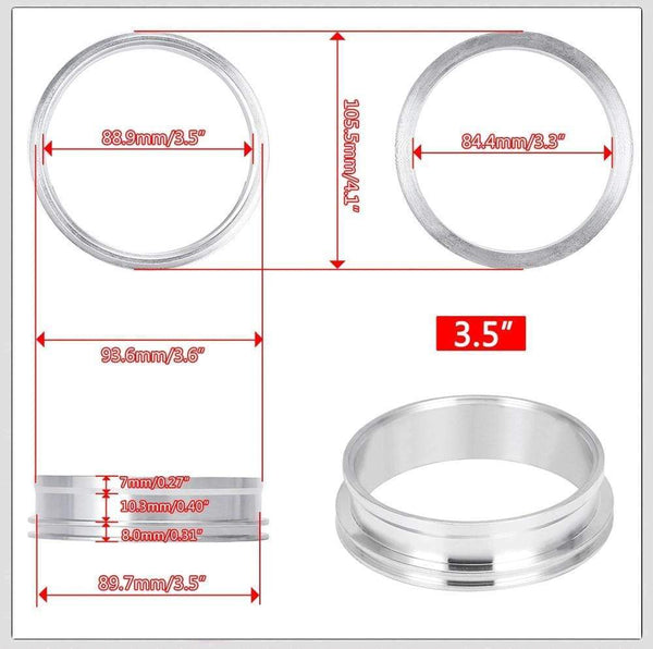 Planet Gates 1 Piece 2.0" 2.5" 3.0" 3.5" 4.0" Clamp System Assembly Exhaust V-band Clamp Quick Release For OD Exhaust/Intercooler Pipe/Turbo