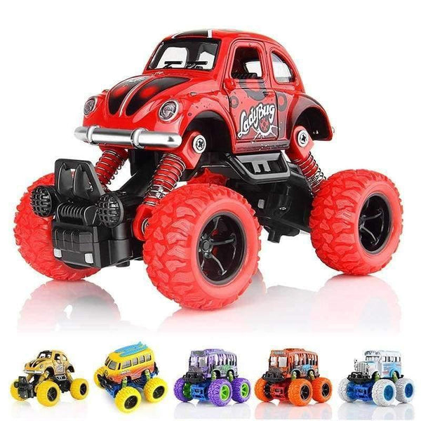 Planet Gates 1 Piece Monster Truck Inertia Kids Toy Vehicles Baby Boys Super Cars Pull Back Blaze Truck Children Gift Toys Bus Open The Door