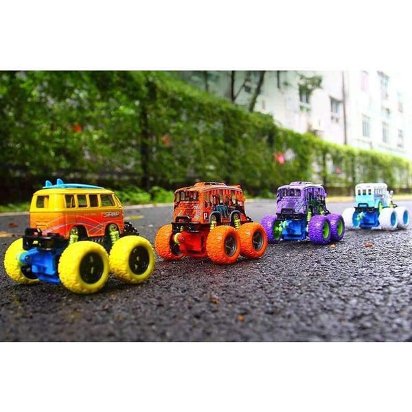 Planet Gates 1 Piece Monster Truck Inertia Kids Toy Vehicles Baby Boys Super Cars Pull Back Blaze Truck Children Gift Toys Bus Open The Door