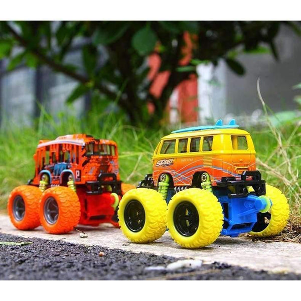 Planet Gates 1 Piece Monster Truck Inertia Kids Toy Vehicles Baby Boys Super Cars Pull Back Blaze Truck Children Gift Toys Bus Open The Door