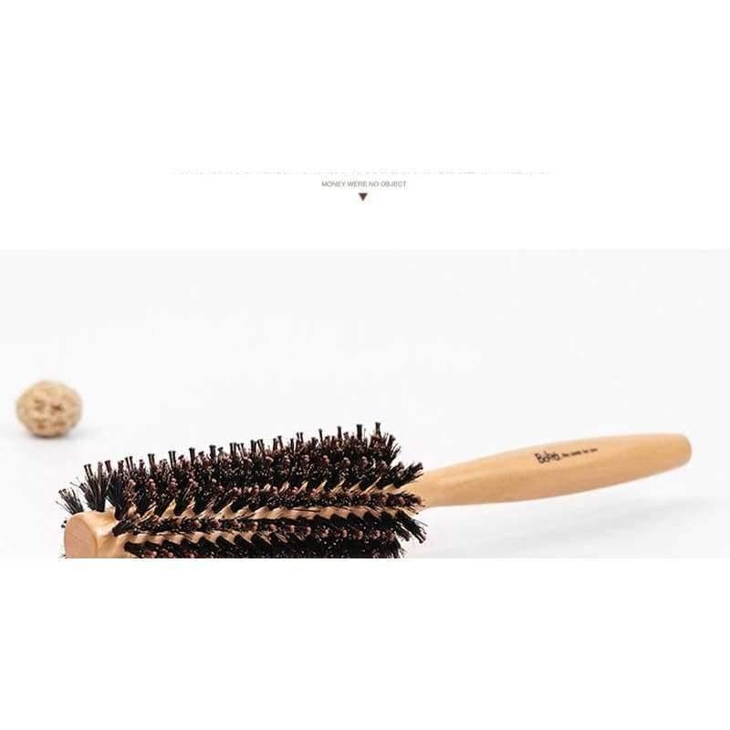Planet Gates 1 piece Natural Wood Comb Bristle Anti-Static Curly Handle Brush Hairdressing Barber Hair Salon Styling Care Tools