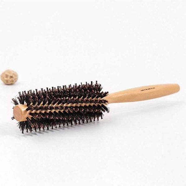 Planet Gates 1 piece Natural Wood Comb Bristle Anti-Static Curly Handle Brush Hairdressing Barber Hair Salon Styling Care Tools