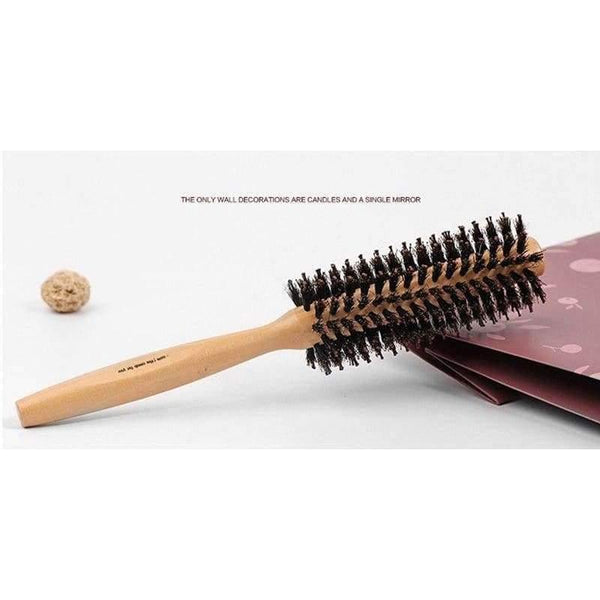 Planet Gates 1 piece Natural Wood Comb Bristle Anti-Static Curly Handle Brush Hairdressing Barber Hair Salon Styling Care Tools