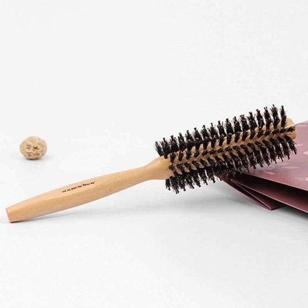 Planet Gates 1 piece Natural Wood Comb Bristle Anti-Static Curly Handle Brush Hairdressing Barber Hair Salon Styling Care Tools