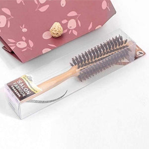 Planet Gates 1 piece Natural Wood Comb Bristle Anti-Static Curly Handle Brush Hairdressing Barber Hair Salon Styling Care Tools