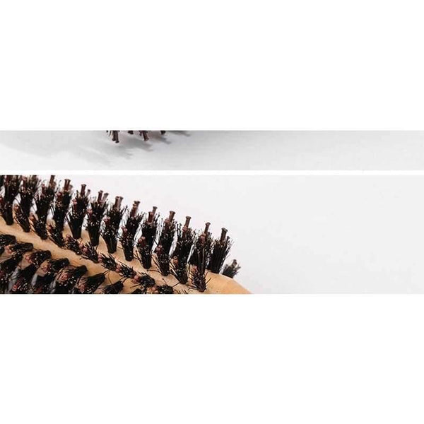 Planet Gates 1 piece Natural Wood Comb Bristle Anti-Static Curly Handle Brush Hairdressing Barber Hair Salon Styling Care Tools