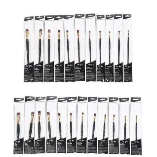 Planet Gates 1 Piece Nylon Hair Flat Brush Different Shape Watercolor Paint Brush Long Handle Oil Acrylic Painting Brush Art Supplies 715 764