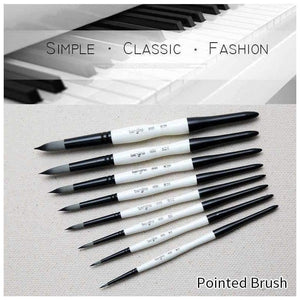 Planet Gates 1 Piece Nylon Hair Professional Watercolor Paint Brush Round Flat Pointed Watercolor Oil Acrylic Painting Brush Art Supplies