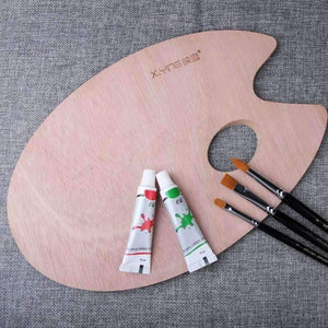 Planet Gates 1 Piece Professional Small Wooden Oval Painting Palette Oil Paint Tray Artist Palette Art Supplies School Use