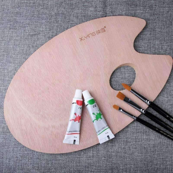 Planet Gates 1 Piece Professional Small Wooden Oval Painting Palette Oil Paint Tray Artist Palette Art Supplies School Use