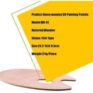 Planet Gates 1 Piece Professional Small Wooden Oval Painting Palette Oil Paint Tray Artist Palette Art Supplies School Use