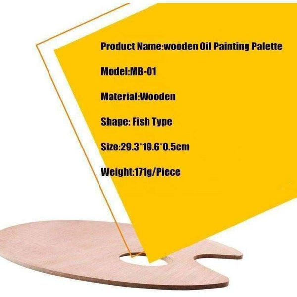 Planet Gates 1 Piece Professional Small Wooden Oval Painting Palette Oil Paint Tray Artist Palette Art Supplies School Use