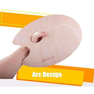 Planet Gates 1 Piece Professional Small Wooden Oval Painting Palette Oil Paint Tray Artist Palette Art Supplies School Use