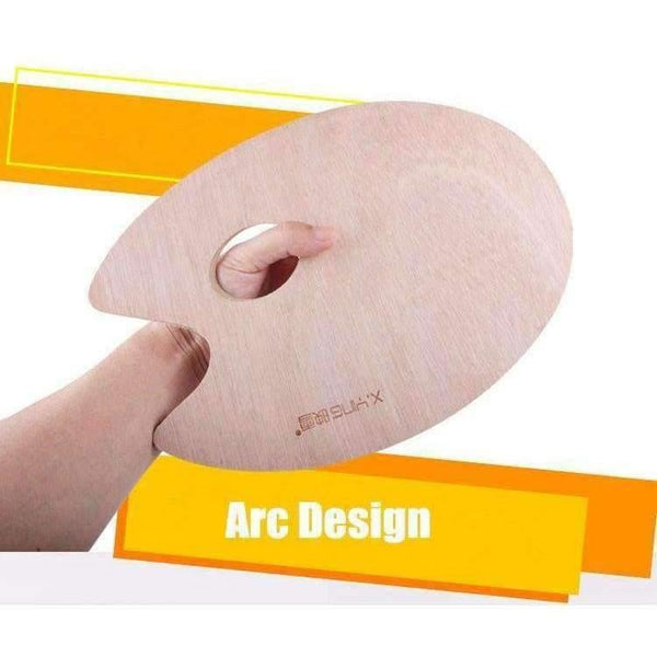 Planet Gates 1 Piece Professional Small Wooden Oval Painting Palette Oil Paint Tray Artist Palette Art Supplies School Use