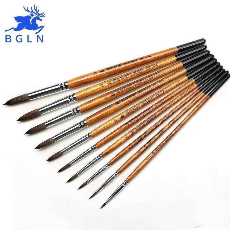 Planet Gates 1 Piece Squirrel Hair Professional Watercolor Paint Brush Pointed Watercolor Painting Brush Art Supplies BG-S62