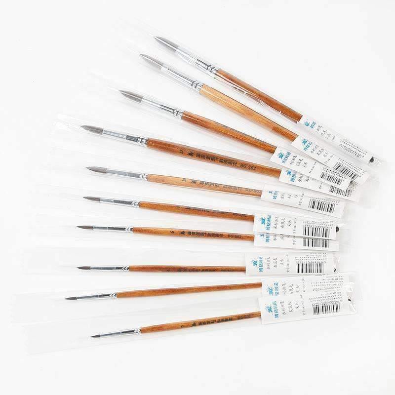 Planet Gates 1 Piece Squirrel Hair Professional Watercolor Paint Brush Pointed Watercolor Painting Brush Art Supplies BG-S62