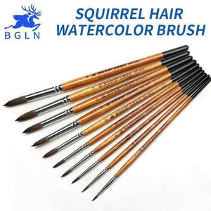 Planet Gates 1 Piece Squirrel Hair Professional Watercolor Paint Brush Pointed Watercolor Painting Brush Art Supplies BG-S62