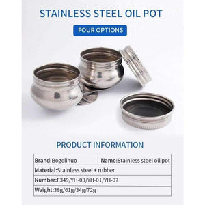 Planet Gates 1 Piece Stainless Steel Oil Palette Single Double Hole Dipper Painting Oil Pot Oil Painting Art Supplies
