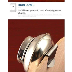 Planet Gates 1 Piece Stainless Steel Oil Pot Single Hole Oil Palette Flat Dipper Painting Oil Pot Art Supplies F349