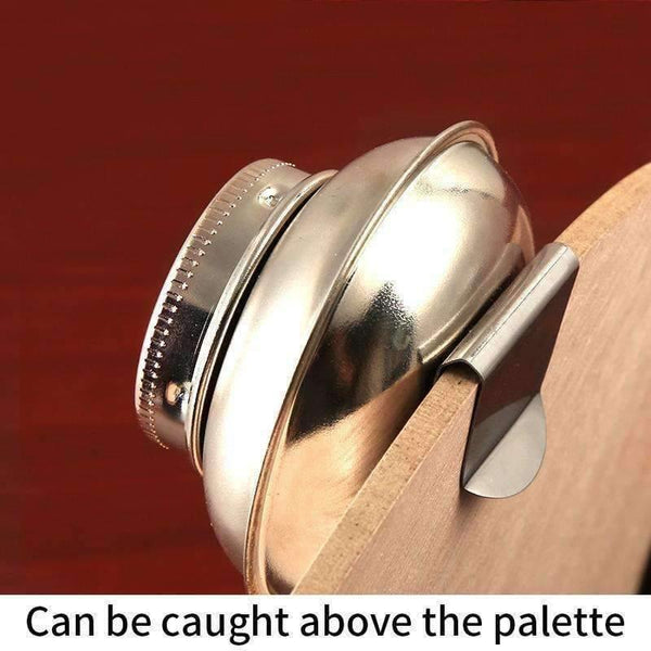 Planet Gates 1 Piece Stainless Steel Oil Pot Single Hole Oil Palette Flat Dipper Painting Oil Pot Art Supplies F349