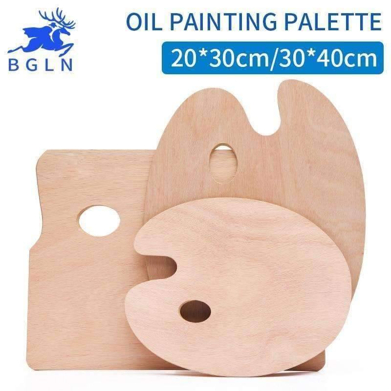 Planet Gates 1 Piece Wood Oval Square Oil Painting Palette Professional Oil Paint Ellipse Drawing Palette Paleta School Art Supplies