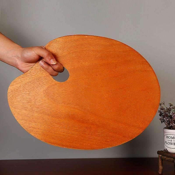 Planet Gates 1 Piece Wooden Walnut Color Oval Oil Painting Palette Professional Oil Acrylic Paint Drawing Palette Paleta Art Supplies