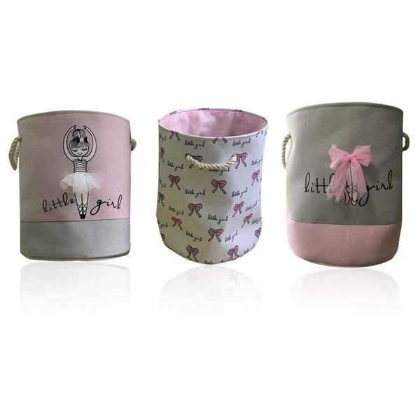 Planet Gates 1 Pink Ballet Girl Bowknot Decorated Storage Basket Clothing Sundries Holder Organizer Toys Organizer Home Storage & Organization