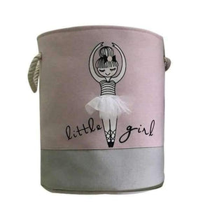 Planet Gates 1 Pink Ballet Girl Bowknot Decorated Storage Basket Clothing Sundries Holder Organizer Toys Organizer Home Storage & Organization