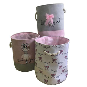 Planet Gates 1 Pink Ballet Girl Bowknot Decorated Storage Basket Clothing Sundries Holder Organizer Toys Organizer Home Storage & Organization
