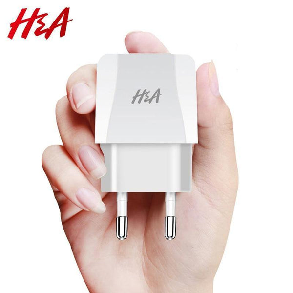 Planet Gates 1 Ports Charger H&A Universal Dual USB Charger For iPhone X XS 7 8 Plus EU Plug 2 Ports Travel Wall Phone Charging For Samsung S9 Huawei Charge