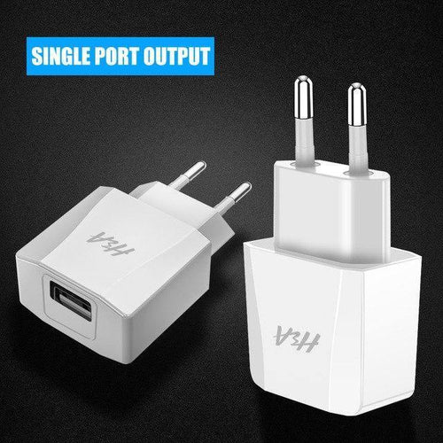 Planet Gates 1 Ports Charger H&A Universal Dual USB Charger For iPhone X XS 7 8 Plus EU Plug 2 Ports Travel Wall Phone Charging For Samsung S9 Huawei Charge