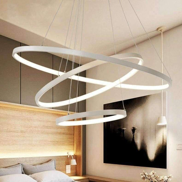 Planet Gates 1 ring 20CM / white light Thin section 3/2/1 ring aluminum LED ceiling lamp Home Living Room Bedroom Study Lamp Office & Commercial chandelier AC110-240V