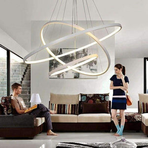 Planet Gates 1 ring 20CM / white light Thin section 3/2/1 ring aluminum LED ceiling lamp Home Living Room Bedroom Study Lamp Office & Commercial chandelier AC110-240V