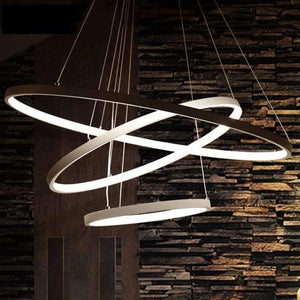 Planet Gates 1 ring 20CM / white light Thin section 3/2/1 ring aluminum LED ceiling lamp Home Living Room Bedroom Study Lamp Office & Commercial chandelier AC110-240V