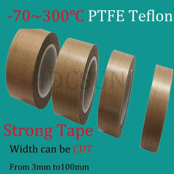Planet Gates 1 Roll 10m*0.18mm thickness PTFE Teflon Adhesive Tape Cloth Hi-Temp Insulate Teflon Adhesive Tape Insulating