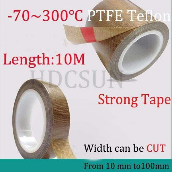 Planet Gates 1 Roll 10m*0.18mm thickness PTFE Teflon Adhesive Tape Cloth Hi-Temp Insulate Teflon Adhesive Tape Insulating