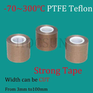 Planet Gates 1 Roll 10m*0.18mm thickness PTFE Teflon Adhesive Tape Cloth Hi-Temp Insulate Teflon Adhesive Tape Insulating